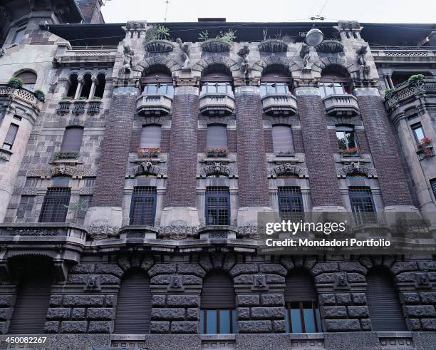 Interior of Casa Berri Meregalli, sketch by Arata Giulio Ulisse 20th Century.