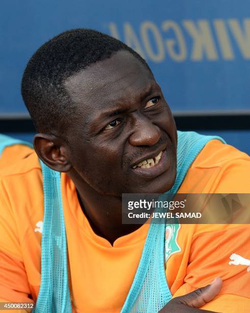 Ivory Coast's defender Ousmane Viera is pictured during a World Cup preparation match between Ivory Coast and El Salvador at the Toyota Stadium in...
