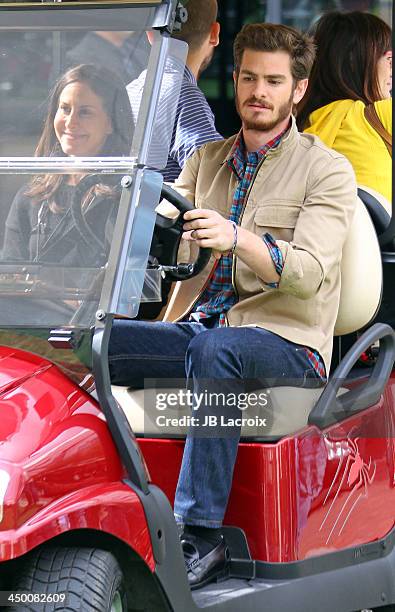 Andrew Garfield attends 'The Amazing Spiderman 2' Photo Call held at Sony Pictures Studios on November 16, 2013 in Culver City, California.