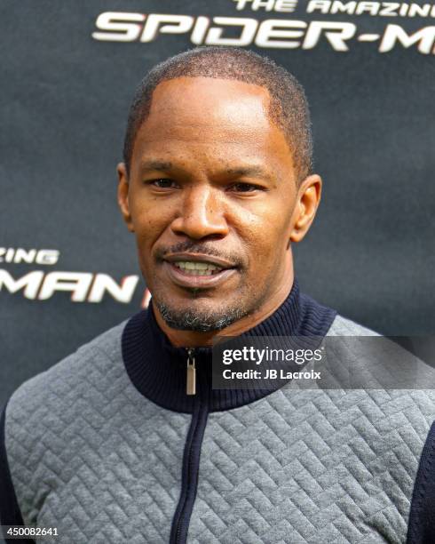 Jamie Foxx attends 'The Amazing Spiderman 2' Photo Call held at Sony Pictures Studios on November 16, 2013 in Culver City, California.