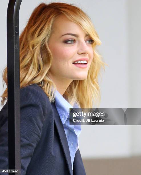 Emma Stone attends 'The Amazing Spiderman 2' Photo Call held at Sony Pictures Studios on November 16, 2013 in Culver City, California.