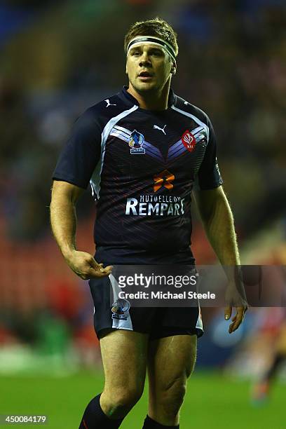Remi Casty of France during the Rugby League World Cup Quarter Final match between England and France at the DW Stadium on November 16, 2013 in...