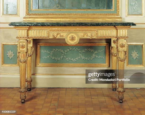 Wall table , by piedmontese manifactory 18th Century, wood painted.