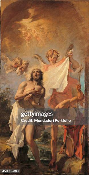 Baptism of Christ , by Sebastiano Ricci, 18th Century, oil on canvas.