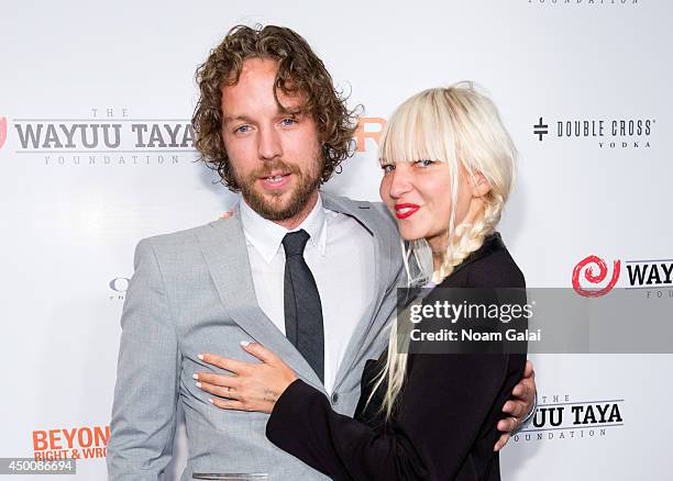 Recording Artist Sia and Erik Anders Lang attend the 2014 Wayuu Taya Gala Honoring Kimora Lee Simmons at Trump SoHo on June 4, 2014 in New York City.