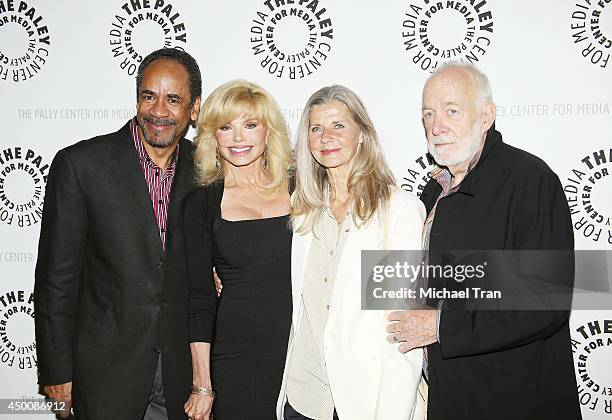 Tim Reid, Loni Anderson, Jan Smithers and Howard Hesseman arrive at the "Baby, If You've Ever Wondered: A WKRP In Cincinnati" reunion held at The...