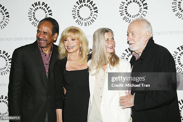 Tim Reid, Loni Anderson, Jan Smithers and Howard Hesseman arrive at the "Baby, If You've Ever Wondered: A WKRP In Cincinnati" reunion held at The...