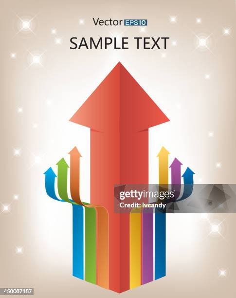 big arrow and small arrows - big and small stock illustrations