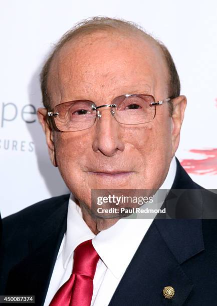 Record executive Clive Davis arriving at Songs Of Hope X 10th Anniversary Event Benefiting City Of Hope at House of Fair on June 4, 2014 in...