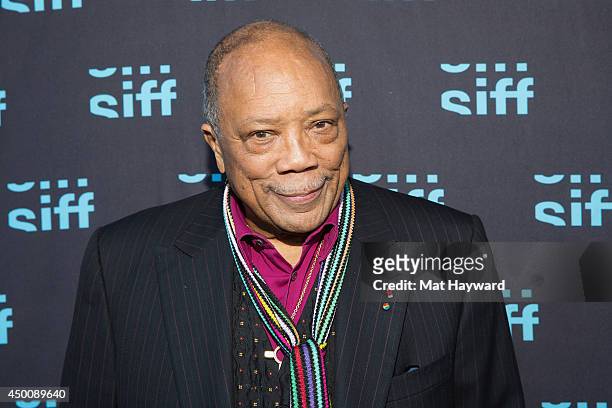 Quincy Jones arrives at the screening of the film 'Keep on Keepin On' before receiving the Seattle International Film Festival Lifetime Achievement...