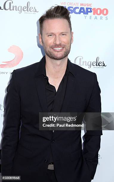 Composer Brian Tyler arrives at Songs Of Hope X 10th Anniversary Event Benefiting City Of Hope at House of Fair on June 4, 2014 in Brentwood,...