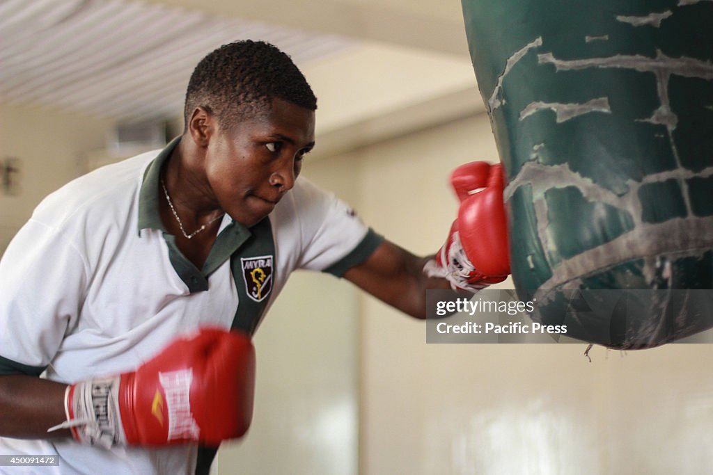 East and Central African female featherweight boxing...