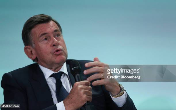 Georges Plassat, chief executive officer of Carrefour SA, speaks during the Freedom and Solidarity Forum in Caen, France, on Thursday, June 5, 2014....