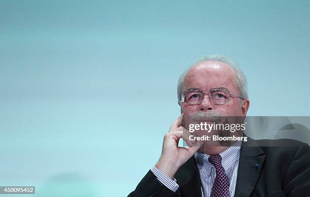 Christophe de Margerie, chief executive officer of Total SA, pauses during the Freedom and Solidarity Forum in Caen, France, on Thursday, June 5,...