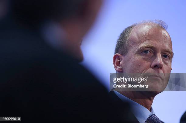 Thomas "Tom" Enders, chief executive officer of Airbus Group NV, reacts during the Freedom and Solidarity Forum in Caen, France, on Thursday, June 5,...