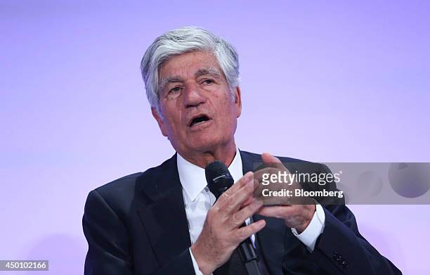 Maurice Levy, chief executive officer of Publicis Groupe SA, speaks during the Freedom and Solidarity Forum in Caen, France, on Thursday, June 5,...