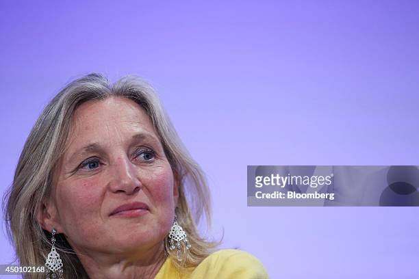 Clara Gaymard, head of French operations at General Electric Co., pauses during the Freedom and Solidarity Forum in Caen, France, on Thursday, June...