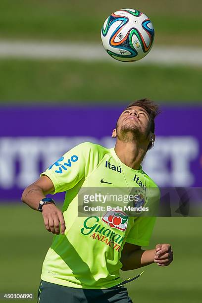 Neymar in action during a training session of the Brazilian national football team at the squad's Granja Comary training complex, in Teresopolis, 90...