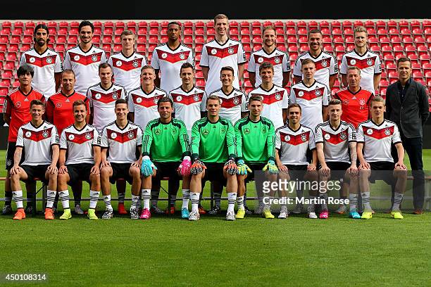 The team of Germany Erik Durm, Mario Goetze, Julian Draxler, Roman Weidenfeller, Manuel Neuer, Ron-Robert Zieler, Philipp Lahm, Marco Reus, Matthias...