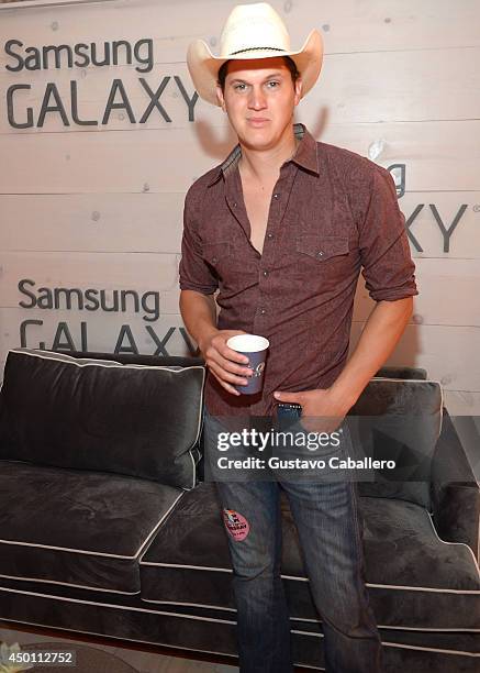 Jon Pardi at the Samsung Galaxy Artist Lounge at the 2014 CMA Music Festival on June 5, 2014 in Nashville, Tennessee.