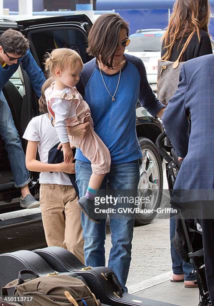 June 02: Jennifer Connelly with Agnes Lark Bettany are seen on June 02, 2013 in Los Angeles, CA.