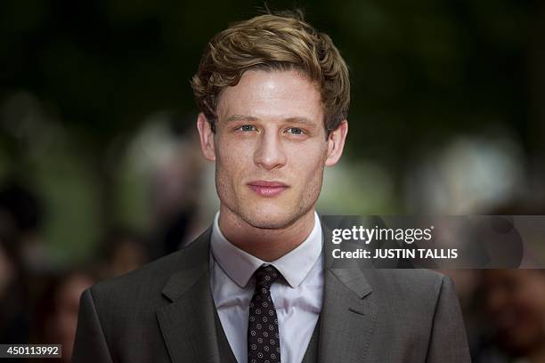 British actor James Norton poses on the red before the UK premier of the film "Belle" in London on June 5, 2014. AFP PHOTO / JUSTIN TALLIS