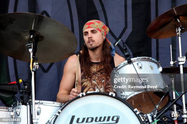 Vin Steele from Wolfmother performs at Columbus Crew Stadium on May 18, 2014 in Columbus, Ohio.