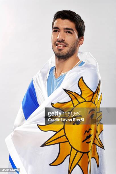 Soccer player Luis Suarez is photographed for Sports Illustrated on April 9, 2014 in London, England. COVER IMAGE. CREDIT MUST READ: Levon...