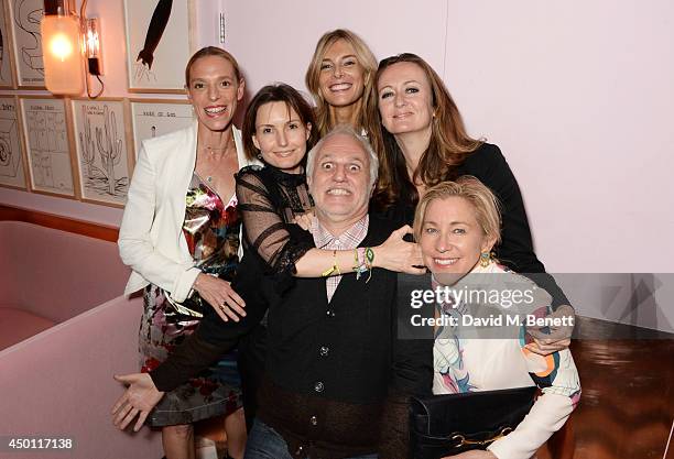 Tiphaine de Lussy, Daisy Bates, Mourad Mazouz, Kim Hersov, Lucy Yeomans and Maia Norman attend a private dinner hosted by Mourad Mazouz, Stephen...