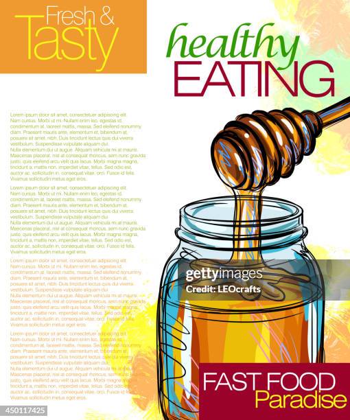 fresh honey - brand refresh stock illustrations