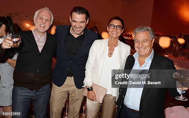 Mourad Mazouz, Roland Mouret, Isabelle de Araujo and Christian Clavier attend a private dinner hosted by Mourad Mazouz, Stephen Friedman and David...