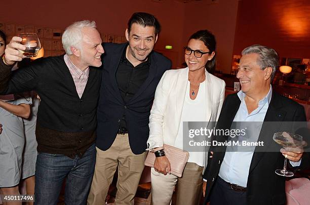 Mourad Mazouz, Roland Mouret, Isabelle de Araujo and Christian Clavier attend a private dinner hosted by Mourad Mazouz, Stephen Friedman and David...