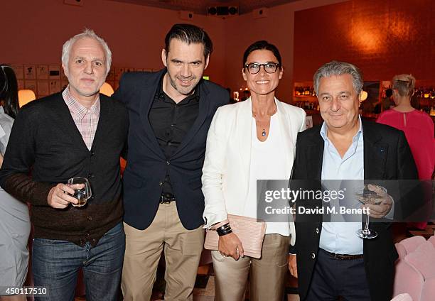 Mourad Mazouz, Roland Mouret, Isabelle de Araujo and Christian Clavier attend a private dinner hosted by Mourad Mazouz, Stephen Friedman and David...