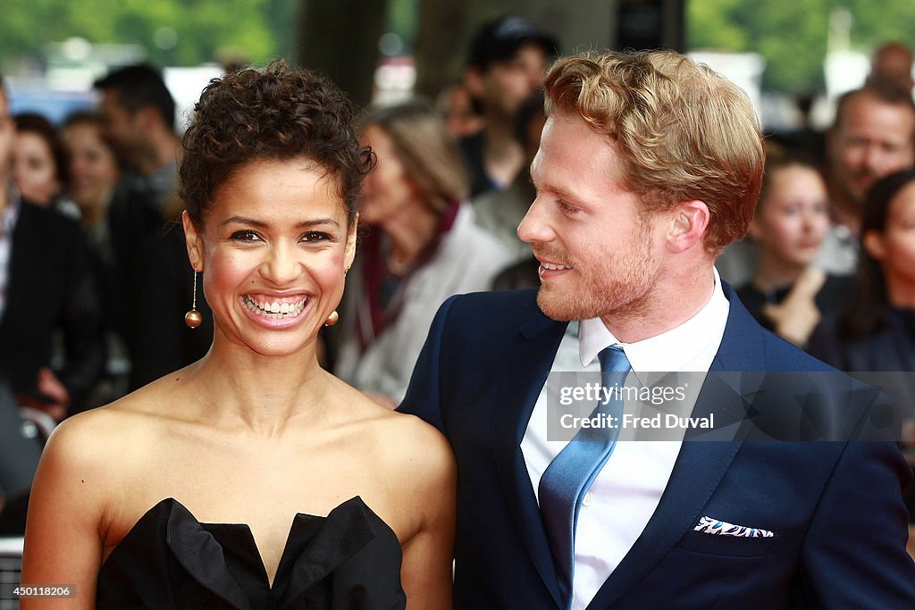 Gugu MbathaRaw and Sam Reid attend the Belle UK Premiere at BFI