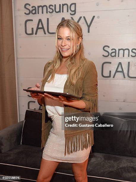 LeAnn Rimes at the Samsung Galaxy Artist Lounge at the 2014 CMA Music Festival on June 5, 2014 in Nashville, Tennessee.