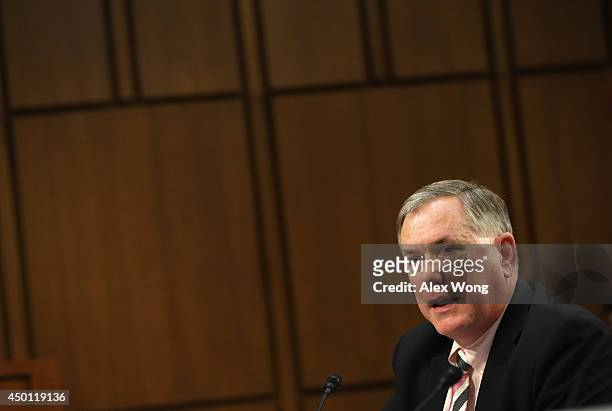 National Security Agency Deputy Director Richard Ledgett testifies during a hearing before the Senate Intelligence Committee June 5, 2014 on Capitol...