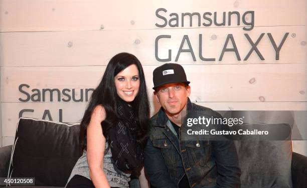 Shawna Thompson and Keifer Thompson of Thompson Square at the Samsung Galaxy Artist Lounge at the 2014 CMA Music Festival on June 5, 2014 in...