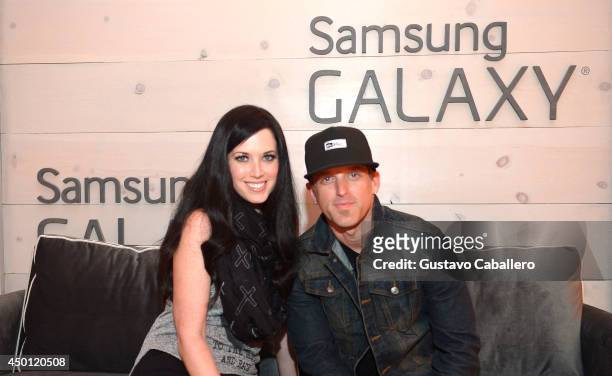 Shawna Thompson and Keifer Thompson of Thompson Square at the Samsung Galaxy Artist Lounge at the 2014 CMA Music Festival on June 5, 2014 in...