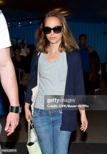 Natalie Portman seen at LAX on June 05, 2014 in Los Angeles, California.