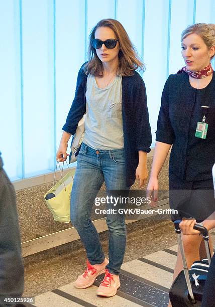 Natalie Portman seen at LAX on June 05, 2014 in Los Angeles, California.