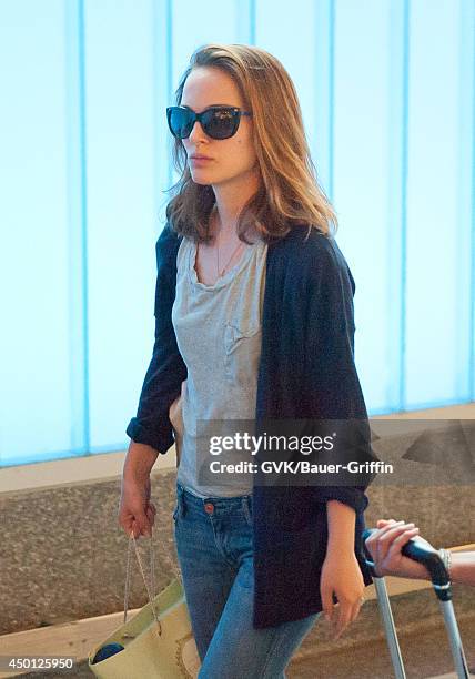 Natalie Portman seen at LAX on June 05, 2014 in Los Angeles, California.