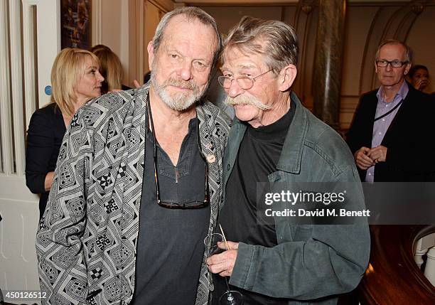 Terry Gilliam and John Hurt attend an after party celebrating the press night performance of "Benvenuto Cellini", directed by Terry Gilliam for the...