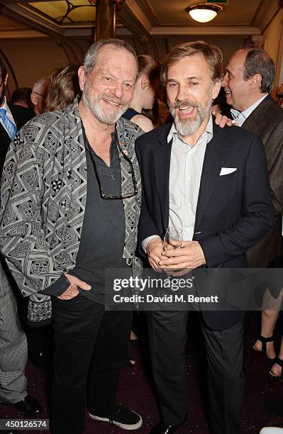 Terry Gilliam and Christoph Waltz attend an after party celebrating the press night performance of "Benvenuto Cellini", directed by Terry Gilliam for...