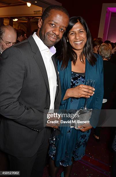 Adrian Lester and Lolita Chakrabarti attend an after party celebrating the press night performance of "Benvenuto Cellini", directed by Terry Gilliam...