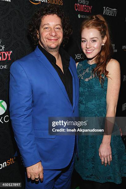 Host Jeff Ross and Kate Blanch attend Variety's 4th Annual Power of Comedy presented by Xbox One benefiting the Noreen Fraser Foundation at Avalon on...