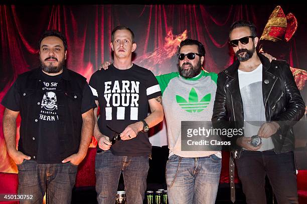 Mexican rock group Molotov presents new album Agua Maldita during a press conference on June 5, 2014 in Mexico City, Mexico. .