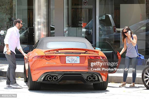 Jesse Metcalfe and Cara Santana are seen on June 05, 2014 in Los Angeles, California.