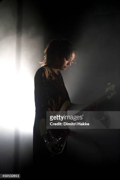 Jenny Lee Lindberg of Warpaint performs on stage at Crossing Border Festival on November 16, 2013 in The Hague, Netherlands.