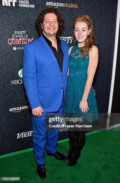 Host Jeff Ross and Kate Blanch attend Variety's 4th Annual Power of Comedy presented by Xbox One benefiting the Noreen Fraser Foundation at Avalon on...