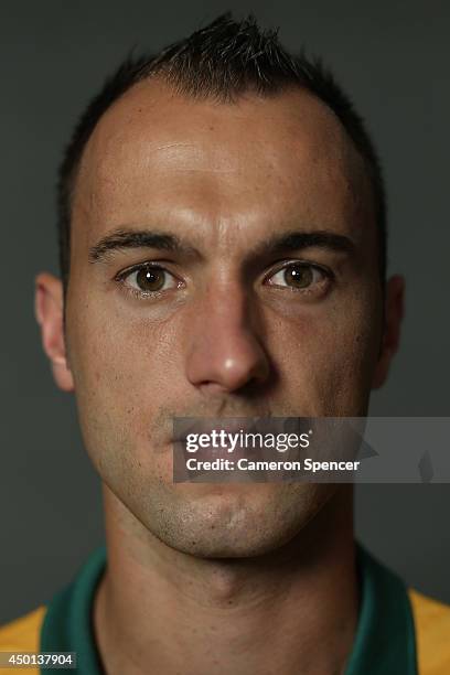 Ivan Franjic of the Socceroos poses during an Australian Socceroos portrait session at Crowne Plaza Terrigal on May 20, 2014 in Sydney, Australia.